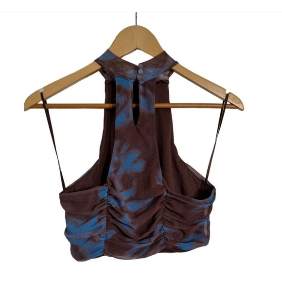 Free People Made For You Mesh Set in brown blue Size large NWOT MSRP $168 FP156 - Picture 6 of 8